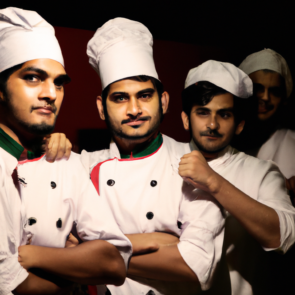 Portrait of Chef Rahul smiling in a kitchen wearing a white chef coat and holding a wooden pizza peel
